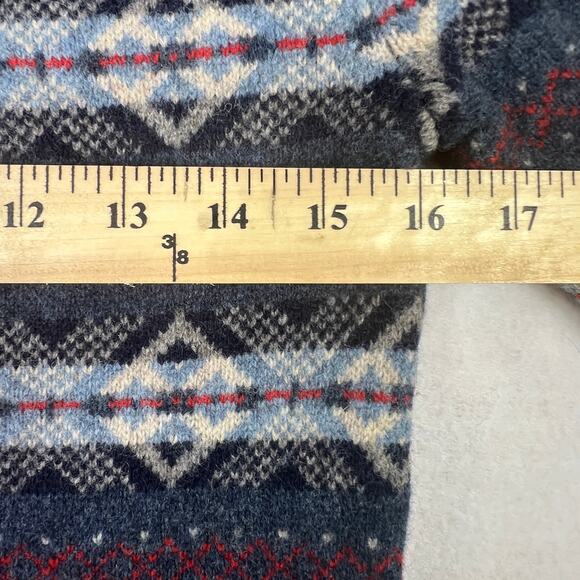 J.Crew Womens Fair Isle 100% Lambswool Sweater Blue Size S Crewneck Pullover - Picture 5 of 8